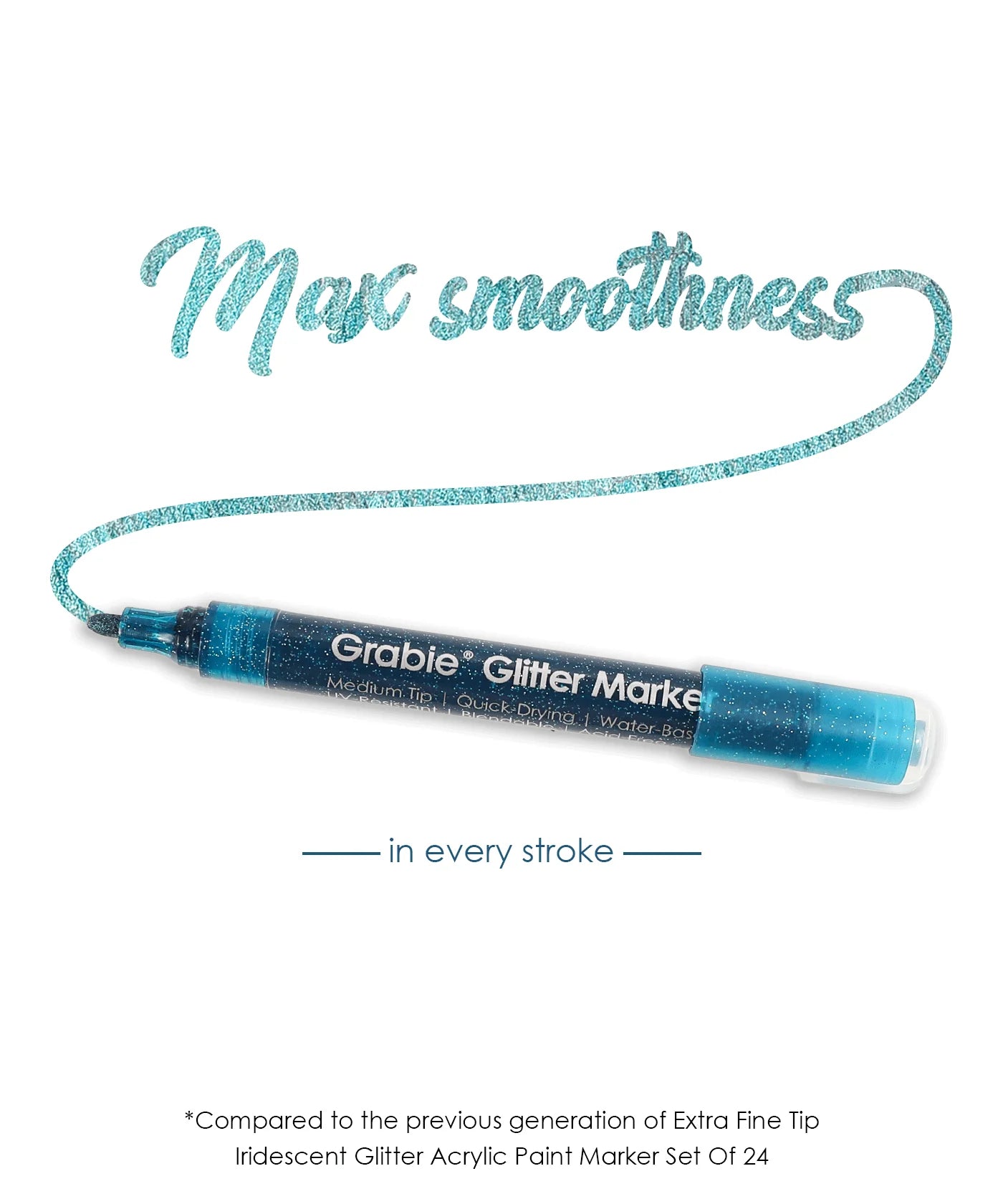 Get ready to shine with the Glitter Acrylic Paint Marker Set of 24. This stunning collection is perfect for adding a shimmering touch to any project. Whether you're creating eye-catching art or simply adding flair to everyday notes, these markers are designed to deliver vibrant, sparkling results with every stroke.