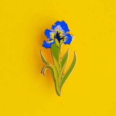 Iris Flower Enamel Pin