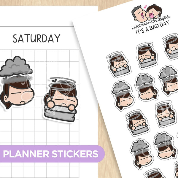 hubmanchubgirl. It's A Bad Day Planner Stickers