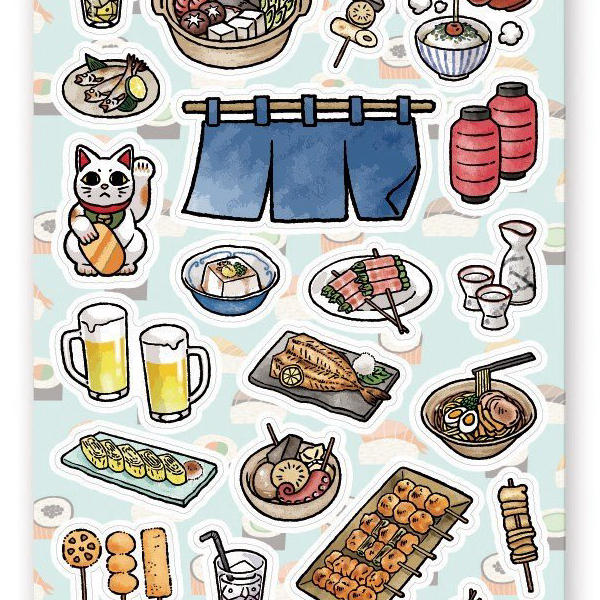 Japanese Street Food Sticker Sheet