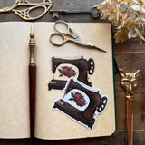 Jessica Roux Illustration - Sewing Machine Semi-Transparent Vinyl Sticker