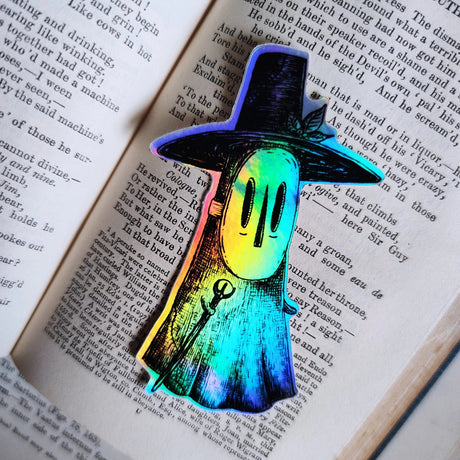 A strange little druid, taken from my original pen and ink artwork and put onto this psychedelic vinyl sticker.