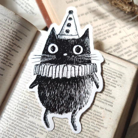 It's Simon! Just a silly little circus lad on a lovely die-cut vinyl sticker, design from original pen and ink artwork by Jon Turner.