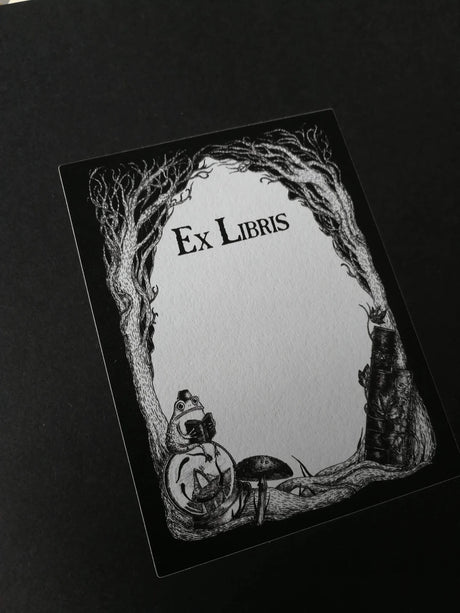 Jon Turner Illustration - Studious Marshtoad Bookplates