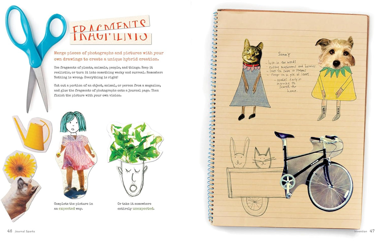 Sixty inventive writing prompts, guided exercises, and crafty activities designed to jumpstart creative journaling, storytelling, and self-expression are accompanied by inspiring examples from journals of people of all ages and instructions for making a one-of-a-kind blank book of your own.

Do you want to keep a journal but don’t know where to start? Get inspired with 60 interactive writing prompts and craft how-tos to expand your imagination and stimulate your creativity. Using words, drawing, collage, an