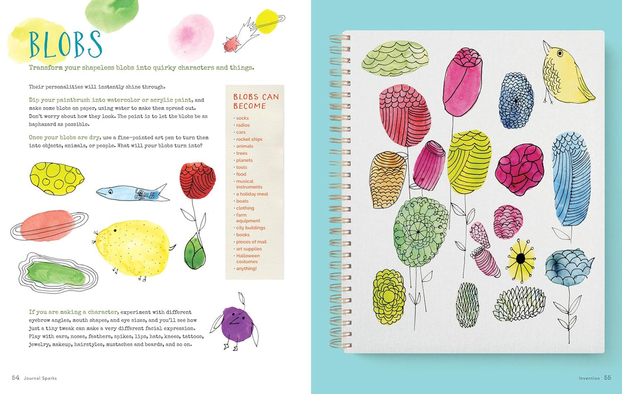 Sixty inventive writing prompts, guided exercises, and crafty activities designed to jumpstart creative journaling, storytelling, and self-expression are accompanied by inspiring examples from journals of people of all ages and instructions for making a one-of-a-kind blank book of your own.

Do you want to keep a journal but don’t know where to start? Get inspired with 60 interactive writing prompts and craft how-tos to expand your imagination and stimulate your creativity. Using words, drawing, collage, an