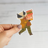 This sticker is made from my original illustrations and features a cute badger with his pile of books. A great gift for bookworms, or anyone who needs to study.