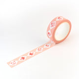 This delightful washi tape features a design of diamonds inset with different flowers and charming flying birds with bows