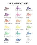 Unleash your creativity and add a touch of sparkle to your artistic endeavors with the upgraded Grabie Glitter Gel Pens. Now featuring an impressive array of 18 vibrant colors, these pens are enhanced with a staggering 800% more ink capacity, allowing you to create for hours without interruption. One pen is equivalent to an astonishing nine standard iridescent glitter gel pens, ensuring your imagination ignites with every stroke.&nbsp;