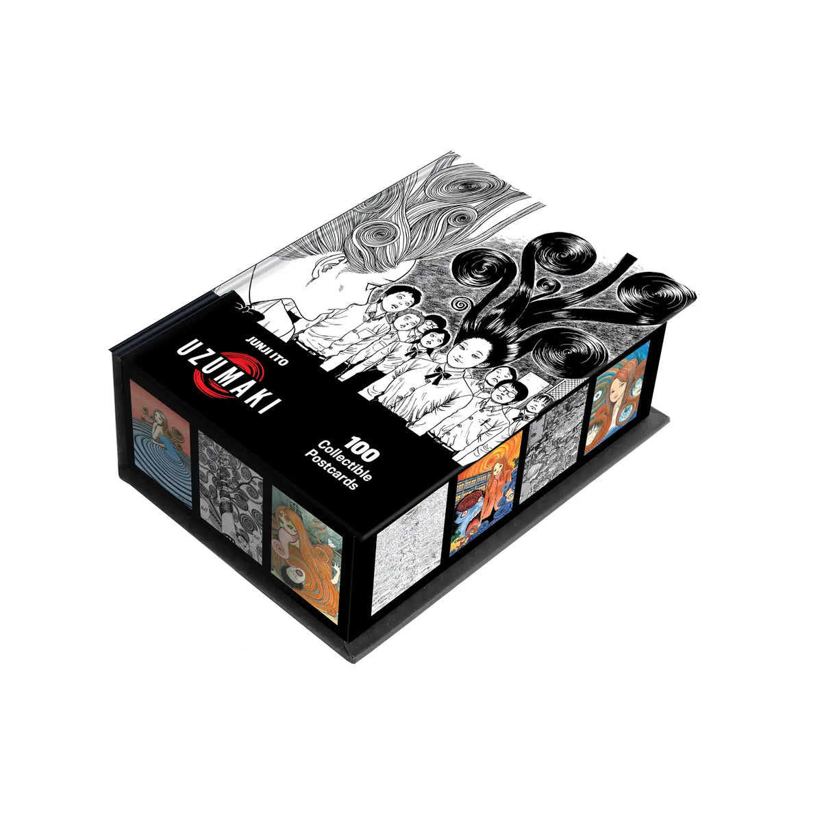 Spiral into horror with this deluxe, officially licensed set of 100 collectible postcards from legendary manga author Junji Ito. Each high-quality print showcases iconic artwork from Uzumaki, his bestselling manga series about a town cursed by spirals.

A four-time Eisner Award winner and New York Times bestselling author, Junji Ito has inspired generations of readers and creators with his legendary works of cosmic horror.