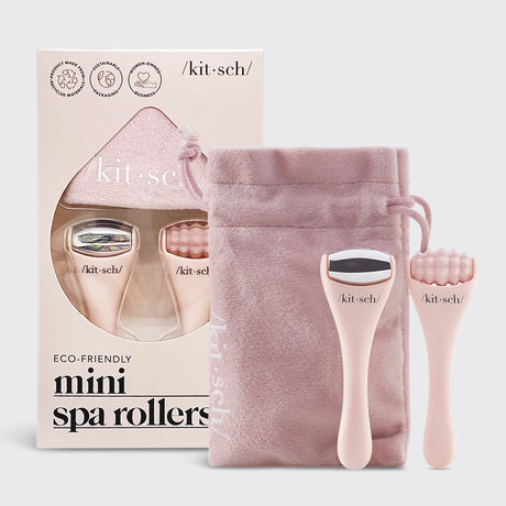 Kitsch Mini Eye & Face Rollers take your routine to the next level and rejuvenate your skin with the perfect roller duo!
