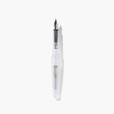 A pen that evokes the texture of frosted glass. Its translucency reveals the internal mechanism as an aesthetic feature. Careful consideration of form and colour palette ensures an elegant presence, even when not in use.&nbsp;

The pen is equipped with thoughtful functionality, including an extended grip section and a screw cap designed for quick access with minimal turns. The visible ink level allows for easy refills.

Available in a Fine and Medium nib
Includes converter
Steel nib