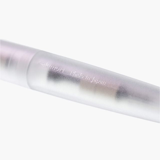 A pen that evokes the texture of frosted glass. Its translucency reveals the internal mechanism as an aesthetic feature. Careful consideration of form and colour palette ensures an elegant presence, even when not in use.&nbsp;

The pen is equipped with thoughtful functionality, including an extended grip section and a screw cap designed for quick access with minimal turns. The visible ink level allows for easy refills.

Available in a Fine and Medium nib
Includes converter
Steel nib