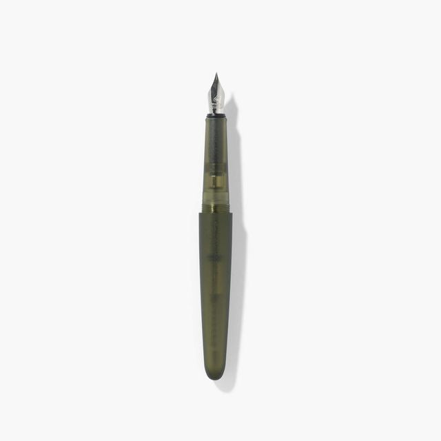 A pen that evokes the texture of frosted glass. Its translucency reveals the internal mechanism as an aesthetic feature. Careful consideration of form and colour palette ensures an elegant presence, even when not in use.&nbsp;

The pen is equipped with thoughtful functionality, including an extended grip section and a screw cap designed for quick access with minimal turns. The visible ink level allows for easy refills.

Available in a Fine and Medium nib
Includes converter
Steel nib
