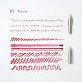 Functional tools for a lifetime of use. Our writing tools are designed to become your companions, developing personal character through the journey of ownership. The simple yet charming glass bottle has been designed for seamless use, creating a bottled ink that's bound to inspire writing with joy.

Once dry, our pigment inks are water resistant and lightfast to ensure your special message stands the test of time. The original bottle has been designed for ease of refill with any pen, while effortlessly bala