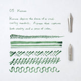 Functional tools for a lifetime of use. Our writing tools are designed to become your companions, developing personal character through the journey of ownership. The simple yet charming glass bottle has been designed for seamless use, creating a bottled ink that's bound to inspire writing with joy.

Once dry, our pigment inks are water resistant and lightfast to ensure your special message stands the test of time. The original bottle has been designed for ease of refill with any pen, while effortlessly bala