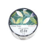 Inspired by this timeless artistry, this clear tape expresses the graceful luster of raden through holographic accents and gold foil. Its shifting colors and refined glow evoke the elegance of classic Japanese design, bringing a touch of traditional radiance to any creative project.