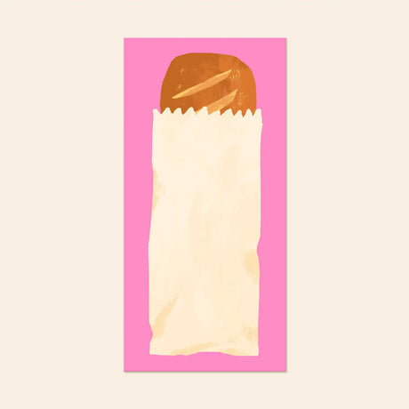 Karen Schipper Magnetic To-Do Notepad - Bread List

Grocery lists don’t have to be boring. Bread List Pad is a grocery list pad featuring a simple baguette tucked into a paper bag on a bold pink background — a cute food notepad that adds instant cheer to kitchens and desks.

Professionally printed full color
Size: 4.25" x 8.5"
65 tear-off sheets
Padded with cardboard back
Printed locally in the US
Designed by Karen Schipper