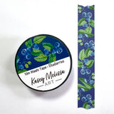 Blueberry washi tape. Add a bit of color to your journal, letters or scrapbooking.

- 15mm wide
- 10 Meters long
- designed by Kasey

Images and art copyright Kasey Melissa Art
