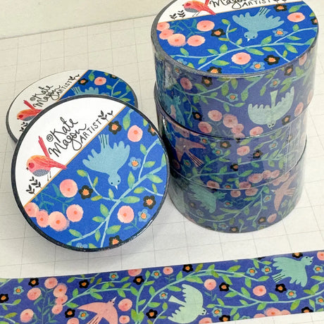 Kate Mason Bird Vine Blue Washi Tape