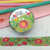 Kate Mason Floral Bright Green Washi Tape