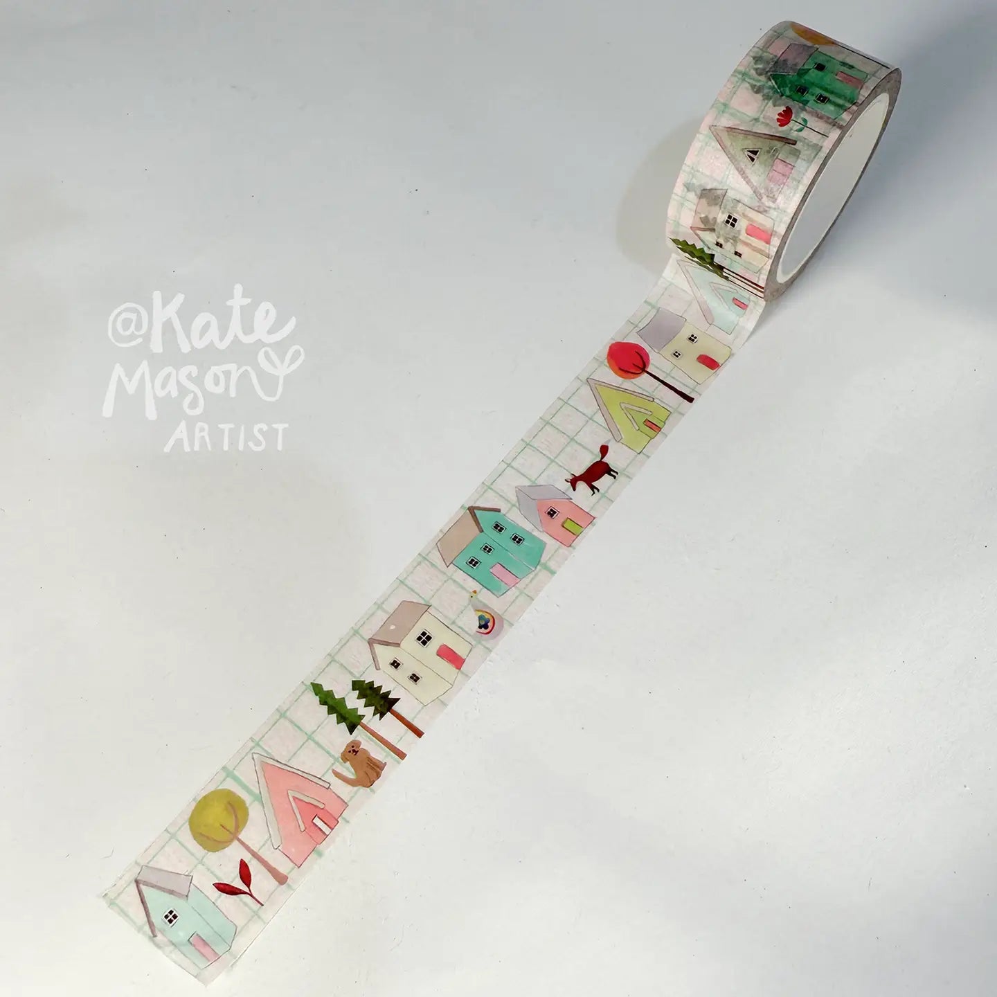 Kate Mason Houses Animals Forest Graph Washi Tape
