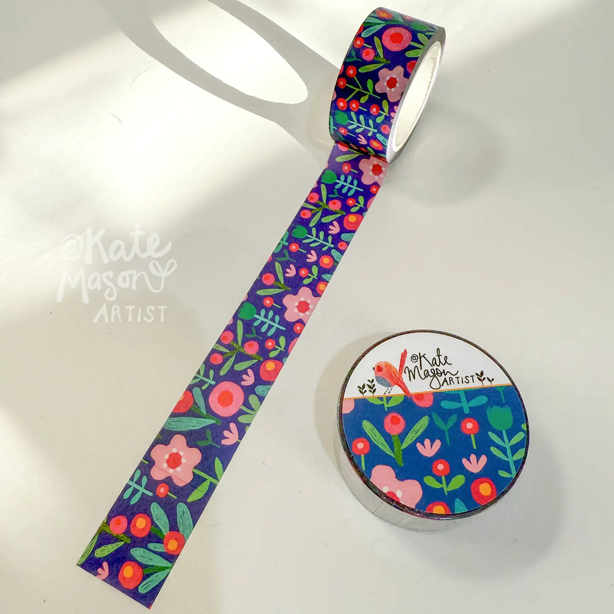 Kate Mason Scandi Floral Blue Washi Tape