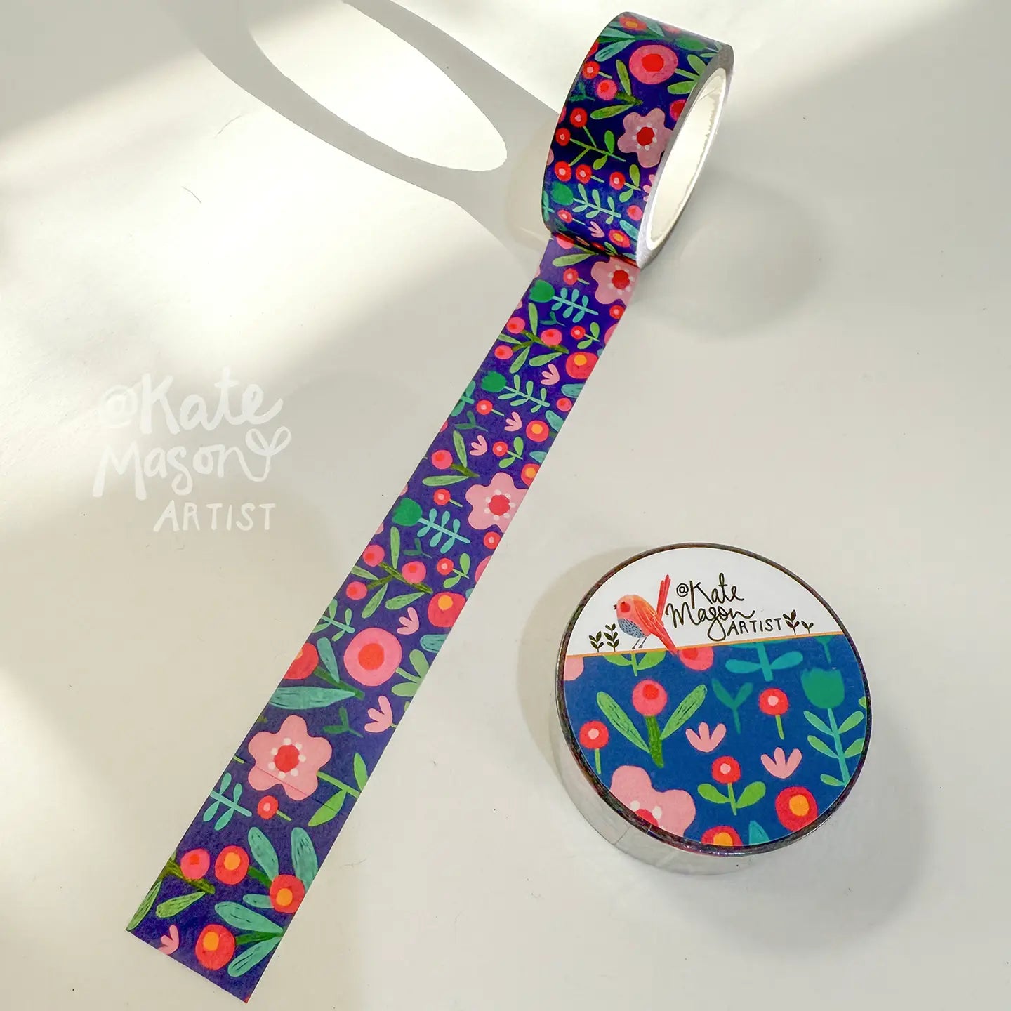 Kate Mason Scandi Floral Blue Washi Tape