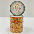Katie Daisy - Gold Foil Honeycomb Washi Tape

There are so many uses for washi tape! You can use it for scrapbooking, gift wrapping, and even home decor projects :) Add some extra charm to your letter-writing, use it to tack up photos... the possibilities are endless!

Details:

* Traditional washi tape, printed on rice paper
* Each roll is 15mm wide, 10m long, and the pattern reprints every 350mm.
* Semi-transparent&nbsp;