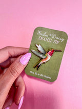 Hummingbird Enamel Pin by Katie Daisy

A tiny treasure to pin on your jacket, tote, or favorite old flannel—each one a little love letter to country delights, small joys, and the art of noticing.