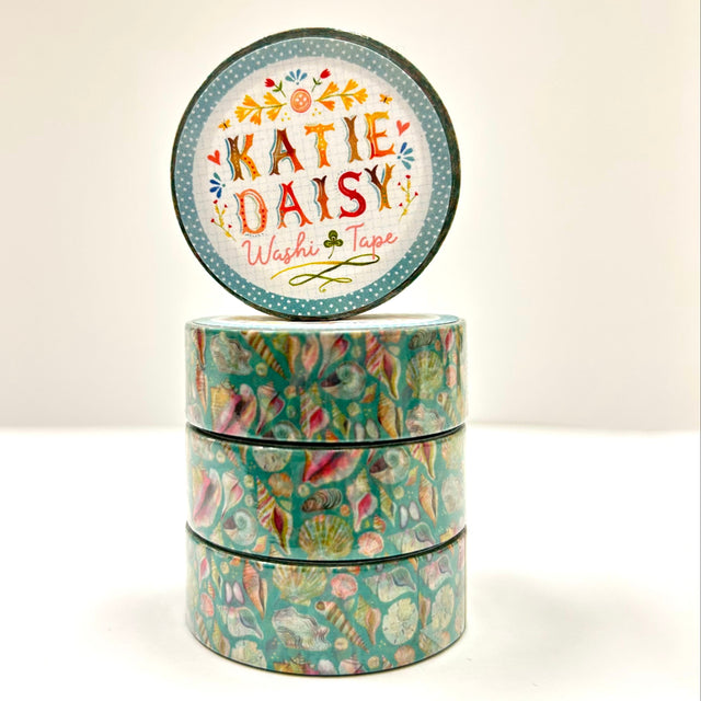 Katie Daisy - Seashell Washi Tape

There are so many uses for washi tape! You can use it for scrapbooking, gift wrapping, and even home decor projects :) Add some extra charm to your letter-writing, use it to tack up photos... the possibilities are endless!

Details:

* Traditional washi tape, printed on rice paper
* Each roll is 15mm wide, 10m long, and the pattern reprints every 350mm.
* Semi-transparent&nbsp;