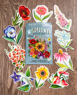 Wildflower Sticker Pack - Set of 10 Matte Stickers by Katie Daisy

From The Garden of Katie Daisy:

Adorn your laptop, water bottle, packages and so much more with this set of vibrant wildflower STICKERS!! You'll receive 10 floral stickers in a seed packet! (This listing is not for wildflower seeds ;) )