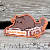 Katrina Wold Art - Halloween Kitty Vinyl Sticker - Scary Stories Book