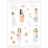 Kawaii Girls Sticker Sheet A5