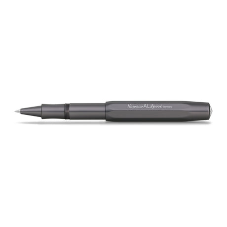 Contemporary design made of high-quality aluminium for an incomparable writing feel.

Our AL Sport roller ball anthracite is a pen to behold. The silky, glossy surface in a warm grey tone has an expressive and noble appeal. It is a perfect accessory for everyday use in the office, daily life, and leisure.

The metallic body is made of high-quality aluminium and grants an unique haptic experience. Its fine surface imparts elegance.

The Kaweco Sport was created in 1911. The pocket-sized roller ball pen only 