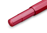 Just like the intricately cut facets of a ruby, the glossy polished surface of the fountain pen creates an exciting play of light on the octagonal shape. The refinement of the surface creates soft, rounded edges, which makes the writing instrument particularly comfortable to hold. A shadow engraving and the combination of aluminum with gold elements complements the elegant character of the pen. Included with this pen is a standard royal blue ink cartridge.&nbsp;
