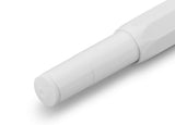 For those who like minimalism, the Kaweco Classic Sport Fountain Pen is available in white. The classic and elegant colour can be combined with various notebooks, papers and other accessories.


In 1911 something remarkable by the name of Kaweco Sport was created. The pocket fountain pen only measures 10.5 cm when closed, therefore it can easily be taken anywhere. With the cap attached, it grows to a normal size of 13 cm.

You can choose between five nib sizes from extra fine (EF) to extra broad (BB). If yo