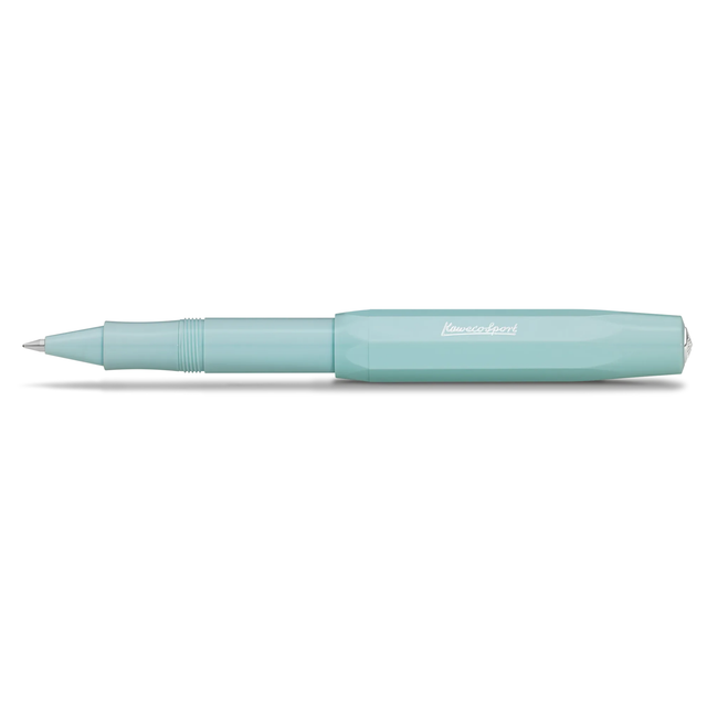 Kaweco SKYLINE SPORT Rollerball - Mint

The timeless model of the Sport series is made of high-quality plastic in fresh colours.

A refreshing eye-catcher: our fountain pen in the energetic colour mint awakens the anticipation of summer. The silver elements give the mint pen a distinctly cool appearance. An especially harmonious addition is the Kaweco leather pouch in the colour Tender Mint.

The Kaweco Sport has been around since 1911. The rollerball for the bag has a size of only 10.5 cm when closed and g