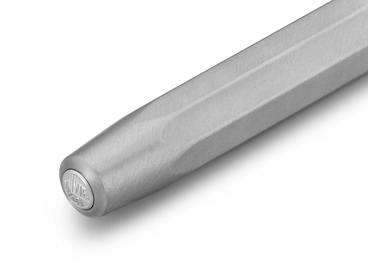 The latest technology of gel refill and ceramic ball combined with classic design made of stainless steel with a brushed finish.

This pocket roller ball pen has a length of only 10.5 cm when closed and grows to a standard size of 13 cm with the cap attached.

The raw stainless steel receives its elegance through a brushed finish. Due to the high weight, the writing instrument already presses slightly onto the paper by itself. This feature makes it possible for you to write longer and comfortably. In combin