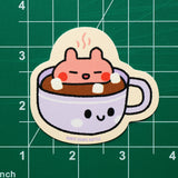 Robot Dance Battle - Keep Warm Bunny Hot Chocolate Vinyl Sticker