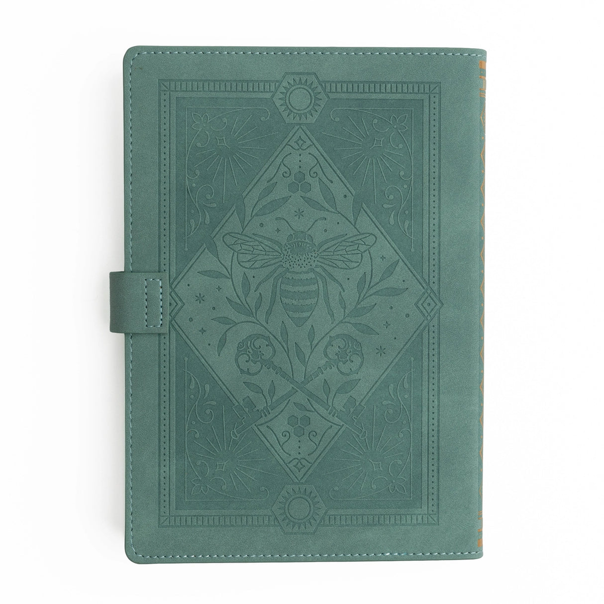 The Keeper of the Bees in Soft Teal Everyday Deluxe System is a beautifully flexible notebook crafted for your evolving creativity. Designed with a refillable format, and a soft vegan leather cover, it’s both eco-conscious and endlessly inspiring.