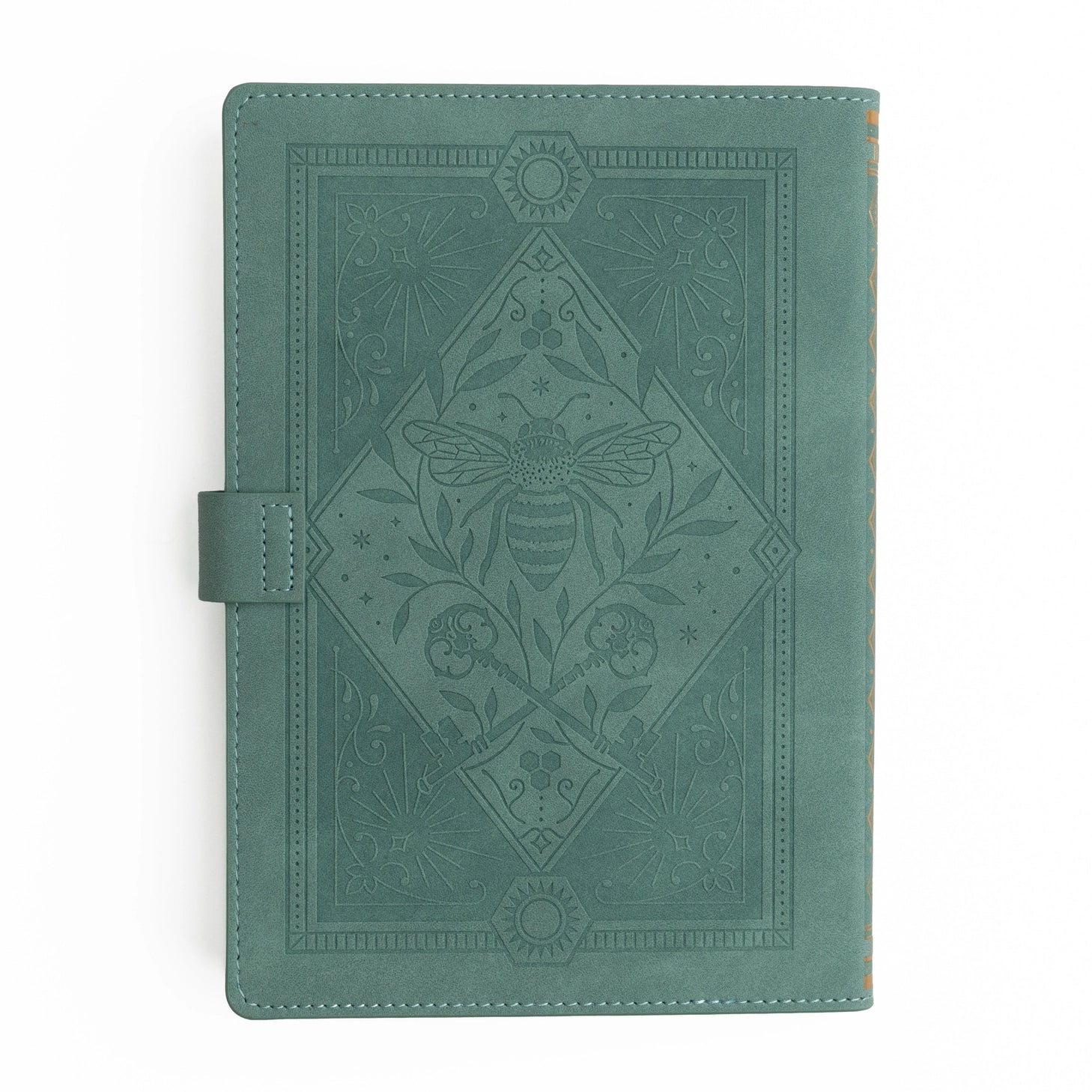 The Keeper of the Bees in Soft Teal Everyday Deluxe System is a beautifully flexible notebook crafted for your evolving creativity. Designed with a refillable format, and a soft vegan leather cover, it’s both eco-conscious and endlessly inspiring.