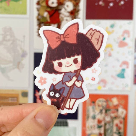 Kiki & Jiji die-cut sticker&nbsp;(Studio Ghibli)