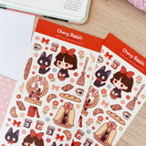 Cherry Rabbit Kiki's Delivery Service Sticker Sheet