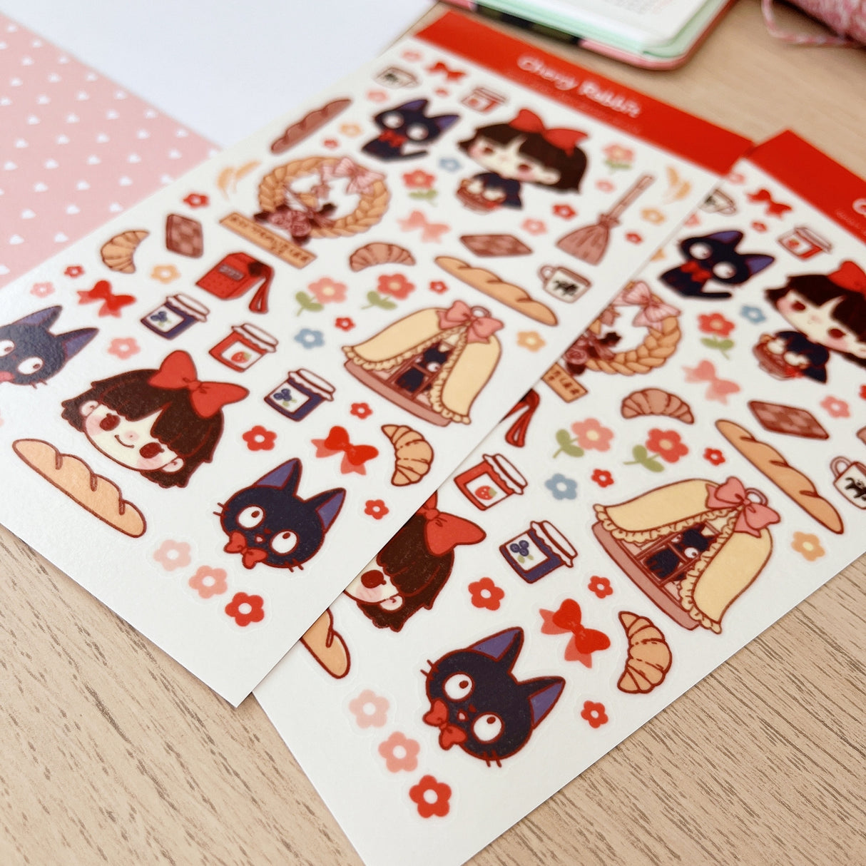 Cherry Rabbit Kiki's Delivery Service Sticker Sheet
