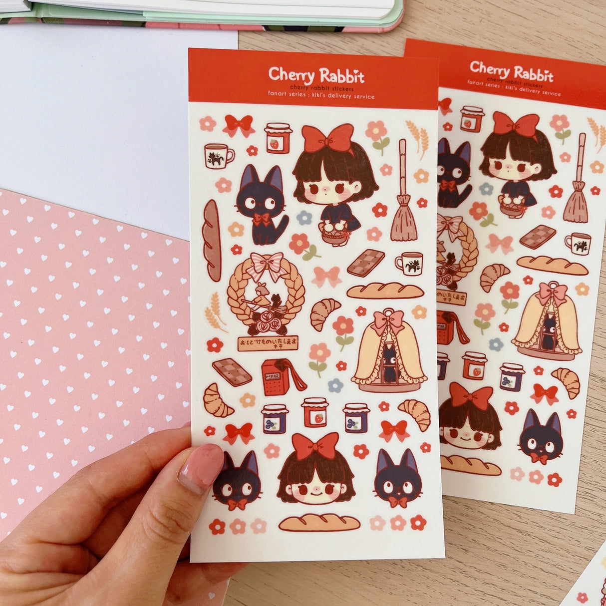 Cherry Rabbit Kiki's Delivery Service Sticker Sheet