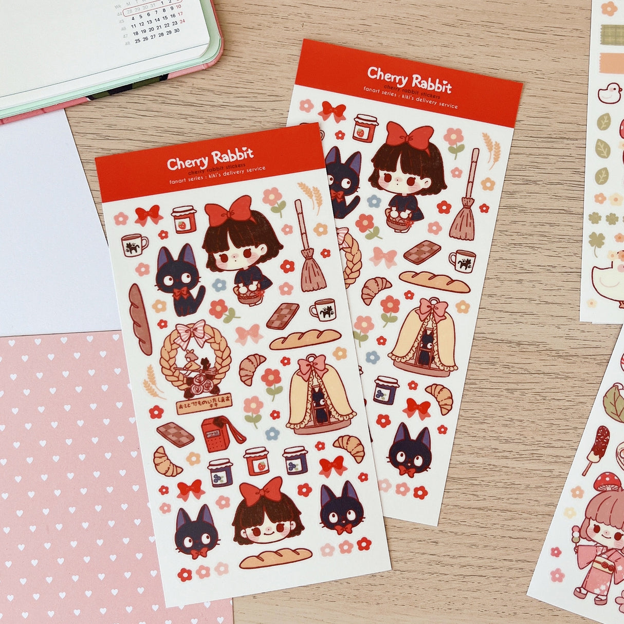 Cherry Rabbit Kiki's Delivery Service Sticker Sheet