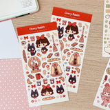 Cherry Rabbit Kiki's Delivery Service Sticker Sheet