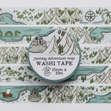 Cinta adhesiva washi con mapas de aventuras fantásticas: para creadores de mundos y juegos de rol