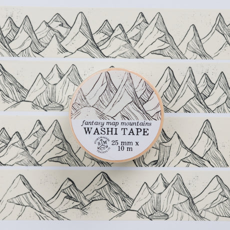 Kingdom of Threads - Fantasy Mountain Range Washi Tape - Mapmaker Series
